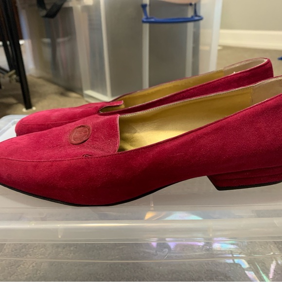 Red suede gucci loafers - Picture 4 of 8